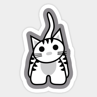 Cat Chummy (White) Sticker